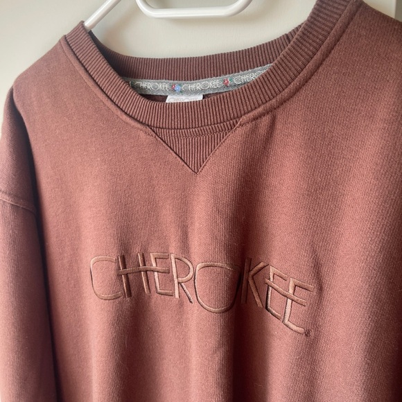 Cherokee Coffee Brown Oversized Crewneck Size Large - Picture 2 of 6